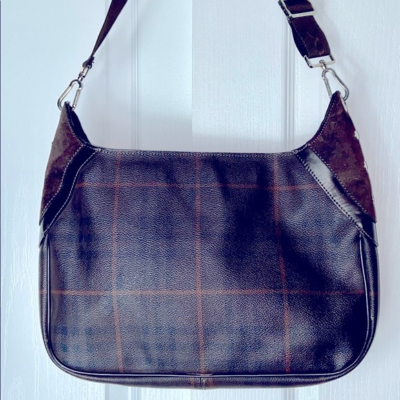 Burberry Handbags - Burberry Authentic Dark Haymarket Rare Check Bag